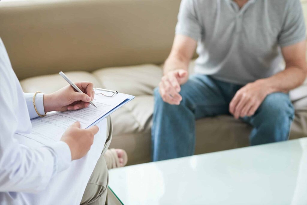 A man in long term drug rehab.